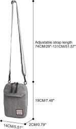 Small Crossbody Bag for Men, Mini Messenger Bag Shoulder Bag for Phone Passport - Image 4